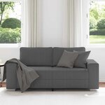 vidaXL Canapé causeuse gris foncé 180x77x82 cm tissu velours côtelé