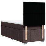 vidaXL Sommier à lattes de lit avec matelas Marron foncé 80x200 cm