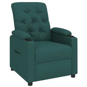 vidaXL Fauteuil inclinable Vert foncé Tissu