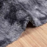 vidaXL Tapis shaggy à poils longs NAVARRA gris foncé 120x120 cm