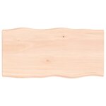 vidaXL Dessus de table bois massif non traité bordure assortie