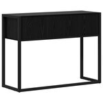 vidaXL Table d'appoint Chêne noir 100 x 36 x 75 cm Bois d'ingénierie