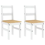 vidaXL Ensemble à manger Panama 4 Pièces blanc bois de pin massif