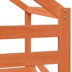 vidaXL Lit superposé avec toit cire marron 90x200cm bois de pin massif