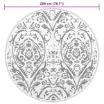 vidaXL Tapis d'extérieur ARAKIL orange et blanc Ø200 cm PP