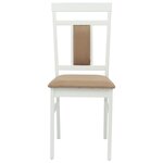 vidaXL Chaise de salle à manger 2 Pièces Blanc et marron