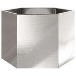 vidaXL Jardinière hexagone 69x60x45 cm acier inoxydable
