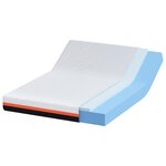 vidaXL Matelas Blanc  Gris 140 x 200 cm Mousse