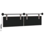 vidaXL Tête de lit suspendue Taupe Tissu
