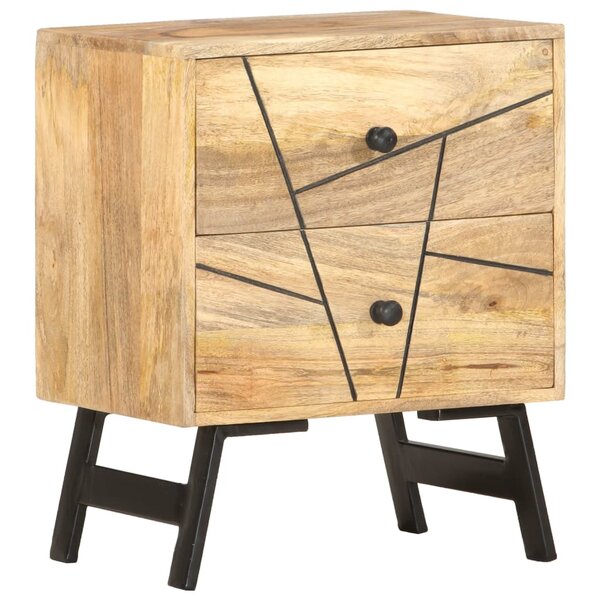 vidaXL Table de chevet 40x30x50 cm Bois de manguier massif