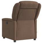 vidaXL Fauteuil de massage inclinable Marron Tissu