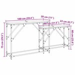 vidaXL Table console 2 Pièces Chêne artisanal 100 x 28 x 75 cm