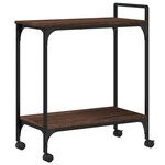 vidaXL Chariot de cuisine chêne marron 60 5x31x72 5 cm bois ingénierie