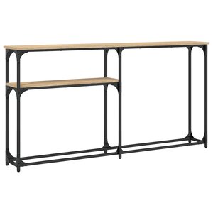 vidaXL Table console chêne sonoma 145x22 5x75 cm bois d'ingénierie