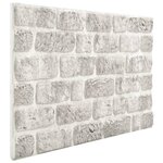 vidaXL Panneaux muraux 3D design de brique gris clair 11 Pièces EPS
