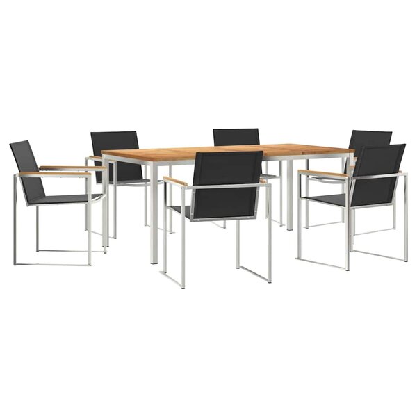 vidaXL Ensemble de salle à manger pour jardin 7 Pièces