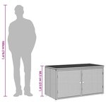 vidaXL Armoire de rangement jardin beige 110x55x60 5 cm résine tressée