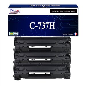 T3AZUR -4x Toners compatibles avec Canon 737 (9435B002) pour Canon MF229dw  MF231  MF232w  MF237w  MF244dw  MF247dw  MF249dw