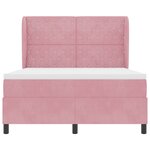 vidaXL Lit à ressorts avec matelas Rose 160 x 200 cm Velours