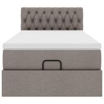 vidaXL Cadre de lit ottoman avec matelas taupe 90x190 cm tissu
