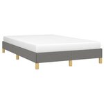 vidaXL Cadre de lit sans matelas gris foncé 120x190 cm tissu