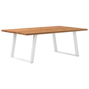 vidaXL Table à manger marron clair bois de chêne massif rectangulaire