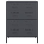 vidaXL Buffet anthracite 68x39x89 cm acier