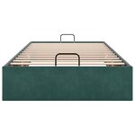 vidaXL Cadre de lit ottoman sans matelas vert foncé 100x200 cm velours