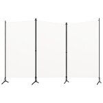 vidaXL Cloison de séparation 3 panneaux Blanc 260x180 cm Tissu