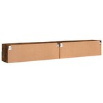 vidaXL Meubles TV muraux 2Pièces chêne fumé 100x30x30cm bois d'ingénierie