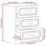 vidaXL Cabinet de chevet Chêne Sonoma 43 x 41 x 63 5 cm