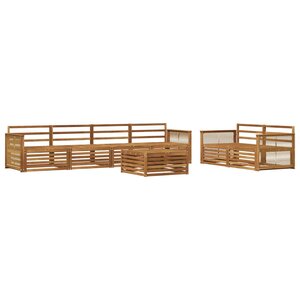 vidaXL Ensemble de canapés d'extérieur 7 pc Naturel