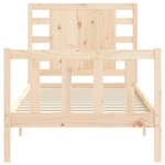 vidaXL Cadre de lit avec tête de lit 90x200 cm bois massif