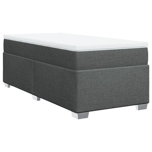 vidaXL Sommier à lattes de lit avec matelas Gris foncé 80x200 cm Tissu