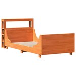 vidaXL Cadre de lit sans matelas cire marron 100x200cm bois pin massif