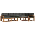 vidaXL Ensemble de canapés d'extérieur 5 pc Naturel et Anthracite