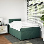 vidaXL Sommier à lattes de lit avec matelas vert foncé 120x190 cm