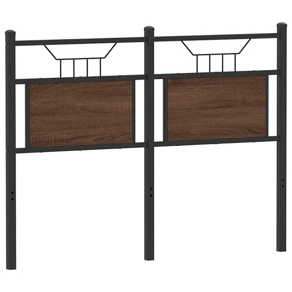 vidaXL Tête de lit chêne marron 120 cm bois d'ingénierie et acier