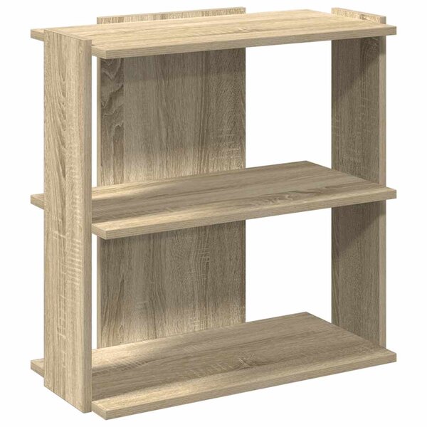 vidaXL Bibliothèque à 3 niveaux chêne sonoma 60x30x60 cm