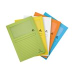 Paquet de 25 pochettes coins en carte 120g avec fenêtre, assortis pastel EXACOMPTA