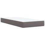 vidaXL Sommier à lattes de lit avec matelas Gris 100x200 cm Similicuir