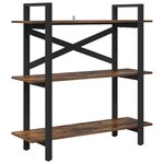 vidaXL Étagère Chêne fumé 100 x 33 5 x 102 cm Bois d'ingénierie