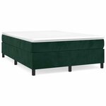 vidaXL Cadre de lit vert foncé 140x190 cm velours