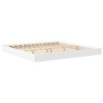vidaXL Lit avec bibliothèque Blanc 200x200 cm Bois reconstitué