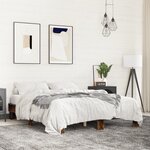 vidaXL Cadre de lit sans matelas chêne fumé 150x200 cm