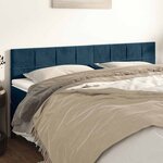 vidaXL Têtes de lit 2 Pièces Bleu foncé 100x5x78/88 cm Velours