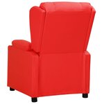 vidaXL Fauteuil de massage électrique Rouge Similicuir