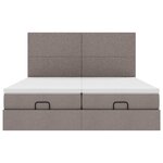 VidaXL Cadre de lit ottoman avec matelas taupe 200x200cm tissu