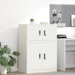 vidaXL Armoire de rangement Blanc 80 x 40 x 40 cm Acier