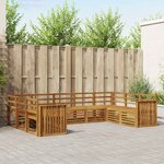 vidaXL Ensemble de canapés d'extérieur 9 pc Naturel
